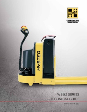 Transpaleta elec. de conductor acompañante Hyster W65Z