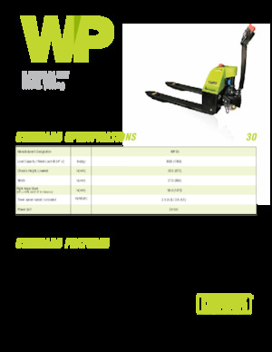 Transpaleta elec. de conductor acompañante Clark WP 30