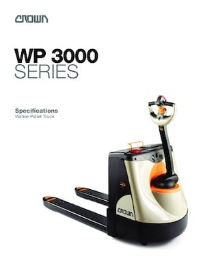 Transpaleta elec. de conductor acompañante Crown WP 3035