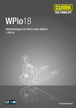 Transpaleta elec. de conductor acompañante Clark Wpio 18