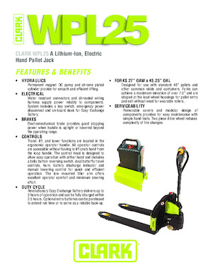 Transpaleta elec. de conductor acompañante Clark WPL 25