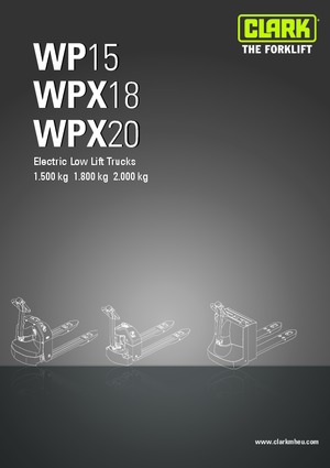 Transpaleta elec. de conductor acompañante Clark WP 15