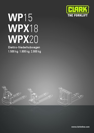 Transpaleta elec. de conductor acompañante Clark WP 15