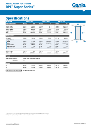 Plataformas verticales Genie DPL 30 S