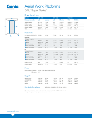 Plataformas verticales Genie DPL 25 S