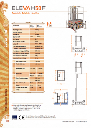 Plataformas verticales Faraone Elevah 50 F