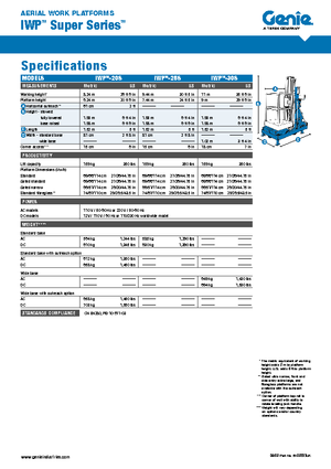 Plataformas verticales Genie IWP 25 S