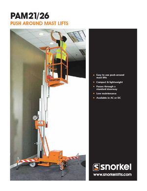 Plataformas verticales Snorkel PAM26AC