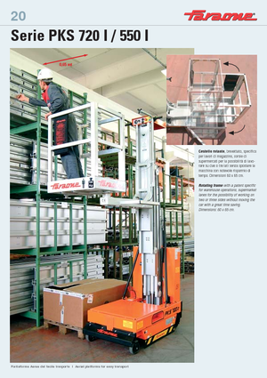 Plataformas verticales Faraone PKS 720 ZI