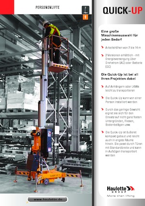 Plataformas verticales Haulotte QuickUp 7