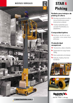 Plataformas verticales Haulotte Star 6 Picking