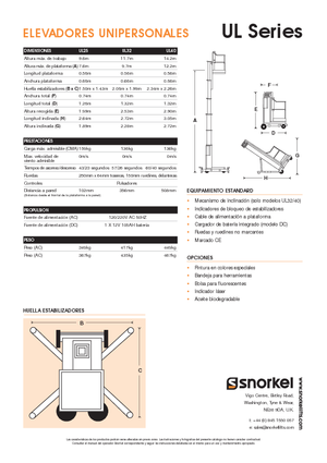 Plataformas verticales Snorkel UL32AC