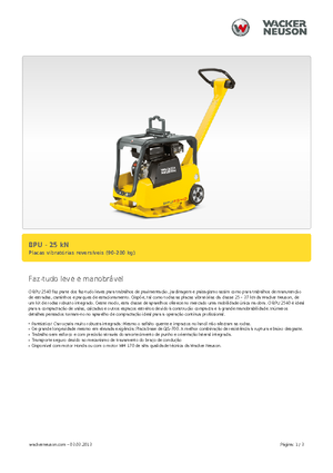 Planchas vibratorias reversibles Wacker BPU 2540 A