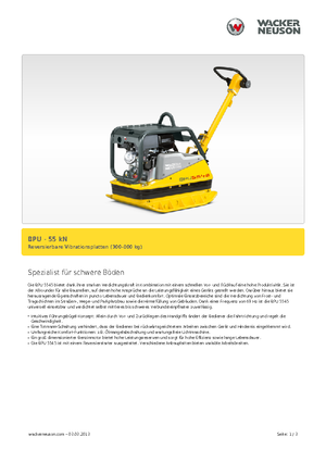 Planchas vibratorias reversibles Wacker Neuson BPU5545A 