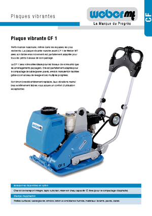 Planchas vibratorias reversibles weber mt CF 1 Hd
