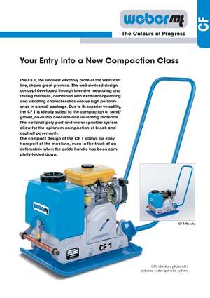 Planchas vibratorias reversibles weber mt CF 1 Hd