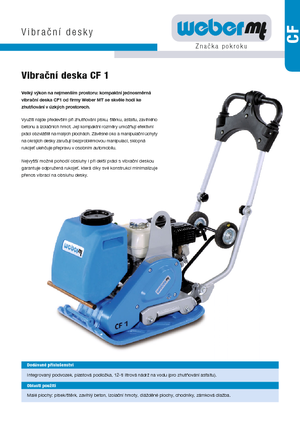 Planchas vibratorias reversibles weber mt CF 1 Hd
