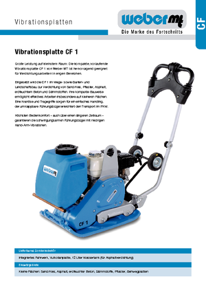 Planchas vibratorias reversibles weber mt CF 1 Hd