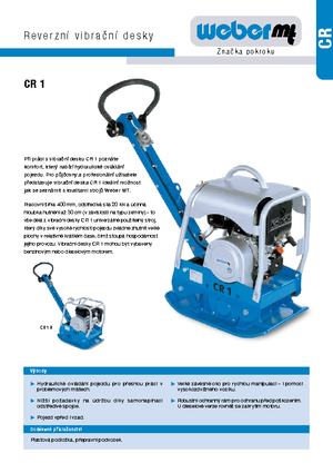 Planchas vibratorias reversibles weber mt CR 1 R