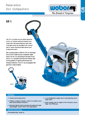 Planchas vibratorias reversibles weber mt CR 1 R