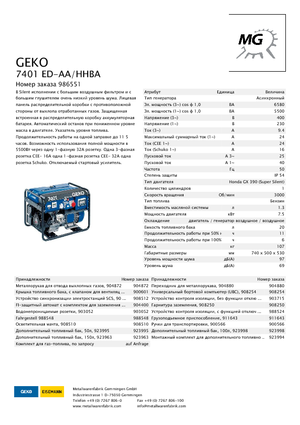 Grupos electrógenos, gasolina Geko ® 7401 ED-AA/HHBA