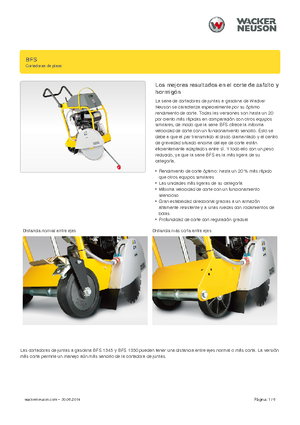 Cortadoras de suelo Wacker Neuson BFS 1345 Az