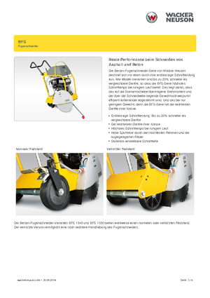 Cortadoras de suelo Wacker Neuson BFS 1345 Az