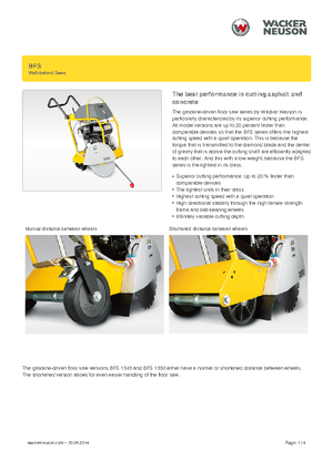 Cortadoras de suelo Wacker Neuson BFS 1345 Az