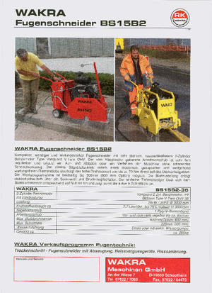 Cortadoras de suelo WAKRA BS 15 B 2-35
