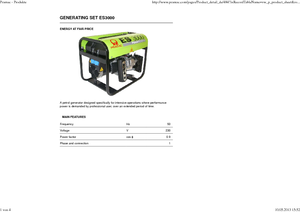 Grupos electrógenos, gasolina PRAMAC Lifter ES 3000