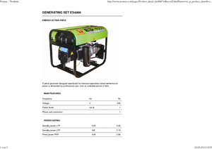 Grupos electrógenos, gasolina PRAMAC Lifter ES 4000