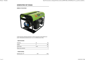 Grupos electrógenos, gasolina PRAMAC Lifter ES 8000