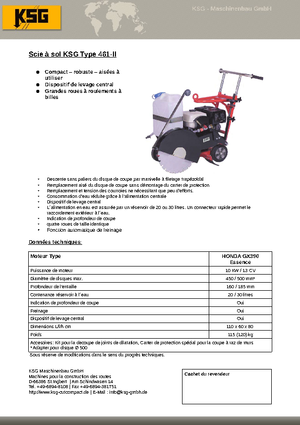 Cortadoras de suelo KSG-Maschinenbau KSG 461