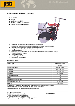 Cortadoras de suelo KSG-Maschinenbau KSG 461