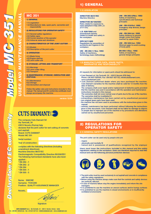 Cortadoras de suelo Cuts Diamant MC 351 HD