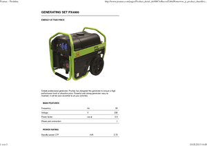 Grupos electrógenos, gasolina PRAMAC Lifter PX 4000