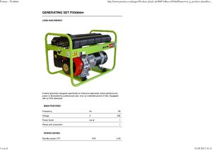 Grupos electrógenos, gasolina PRAMAC Lifter PX 5000m