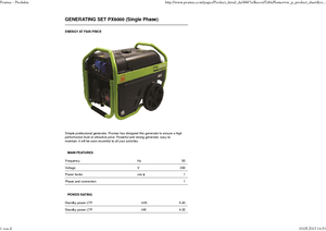 Grupos electrógenos, gasolina PRAMAC Lifter PX 8000