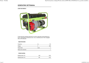 Grupos electrógenos, gasolina PRAMAC Lifter PX 8000m