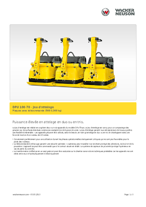 Planchas vibratorias de una dirección Wacker Neuson Koppelsatz für 3 x DPU 100-70