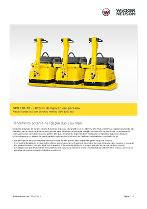 Planchas vibratorias de una dirección Wacker Neuson Koppelsatz für 3 x DPU 100-70