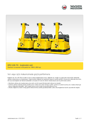 Planchas vibratorias de una dirección Wacker Neuson Koppelsatz für 3 x DPU 100-70