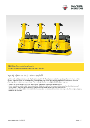 Planchas vibratorias de una dirección Wacker Neuson Koppelsatz für 2 x DPU 100-70