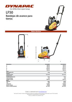 Planchas vibratorias de una dirección Dynapac LF 50 (EH09)