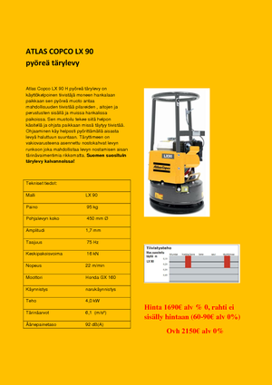 Planchas vibratorias de una dirección Atlas Copco LX 90