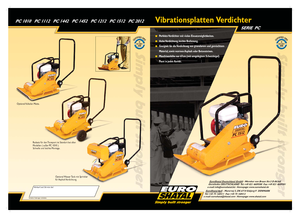 Planchas vibratorias de una dirección Shatal PC 1512