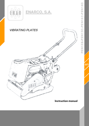 Planchas vibratorias de una dirección Enar PEN 13 C