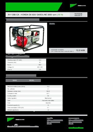 Grupos electrógenos, gasolina INMESOL AH 1250-CA