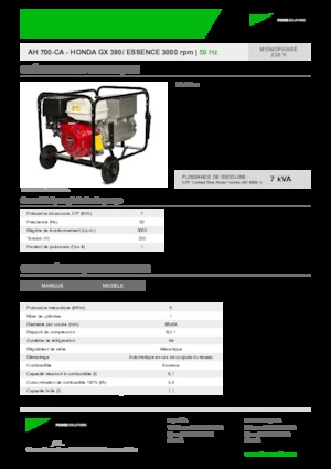 Grupos electrógenos, gasolina INMESOL AH 700-CA