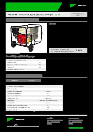 Grupos electrógenos, gasolina INMESOL AH 700-M